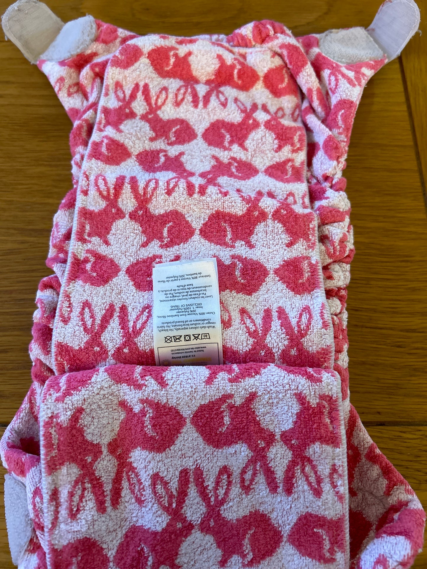TotsBots - Fitted Nappy bamboozle stretch pink (003)