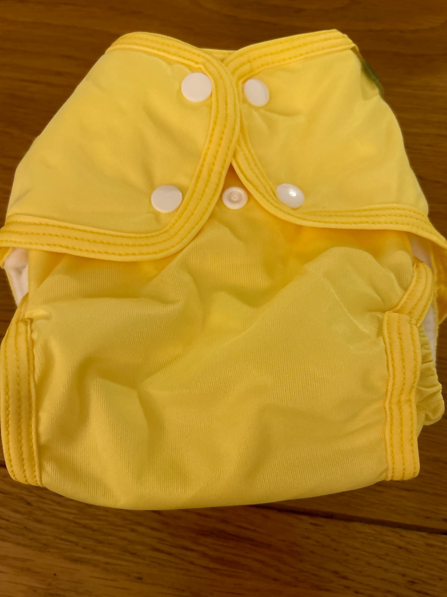 Little Lamb yellow pocket nappy size 2 with a size 1 insert - brand new (067)