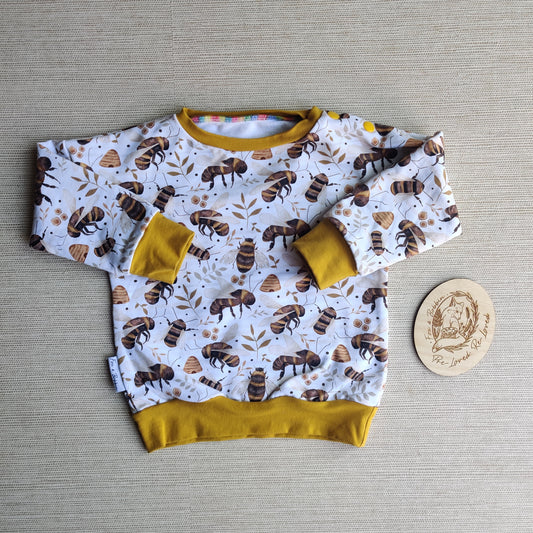 Age 1 French Terry sweater sample sale, new. Fox & Bobbin Preloved cloth friendly clothing