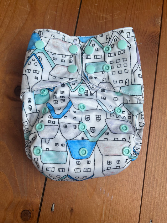 The Nappy Den all in two / pocket nappy - brand new (003)