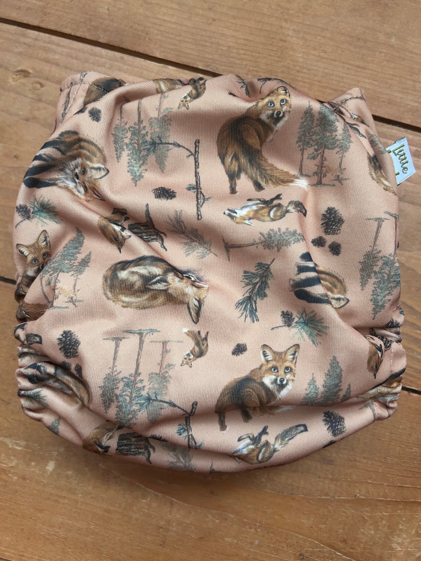 Little Lamb birth to potty one size pocket nappy brand new (095)