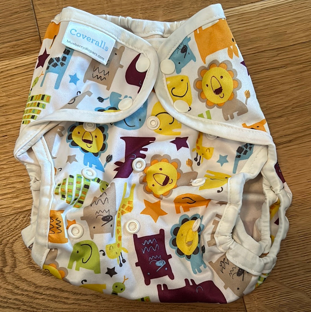 Blueberry coverall one size nappy wrap (041)