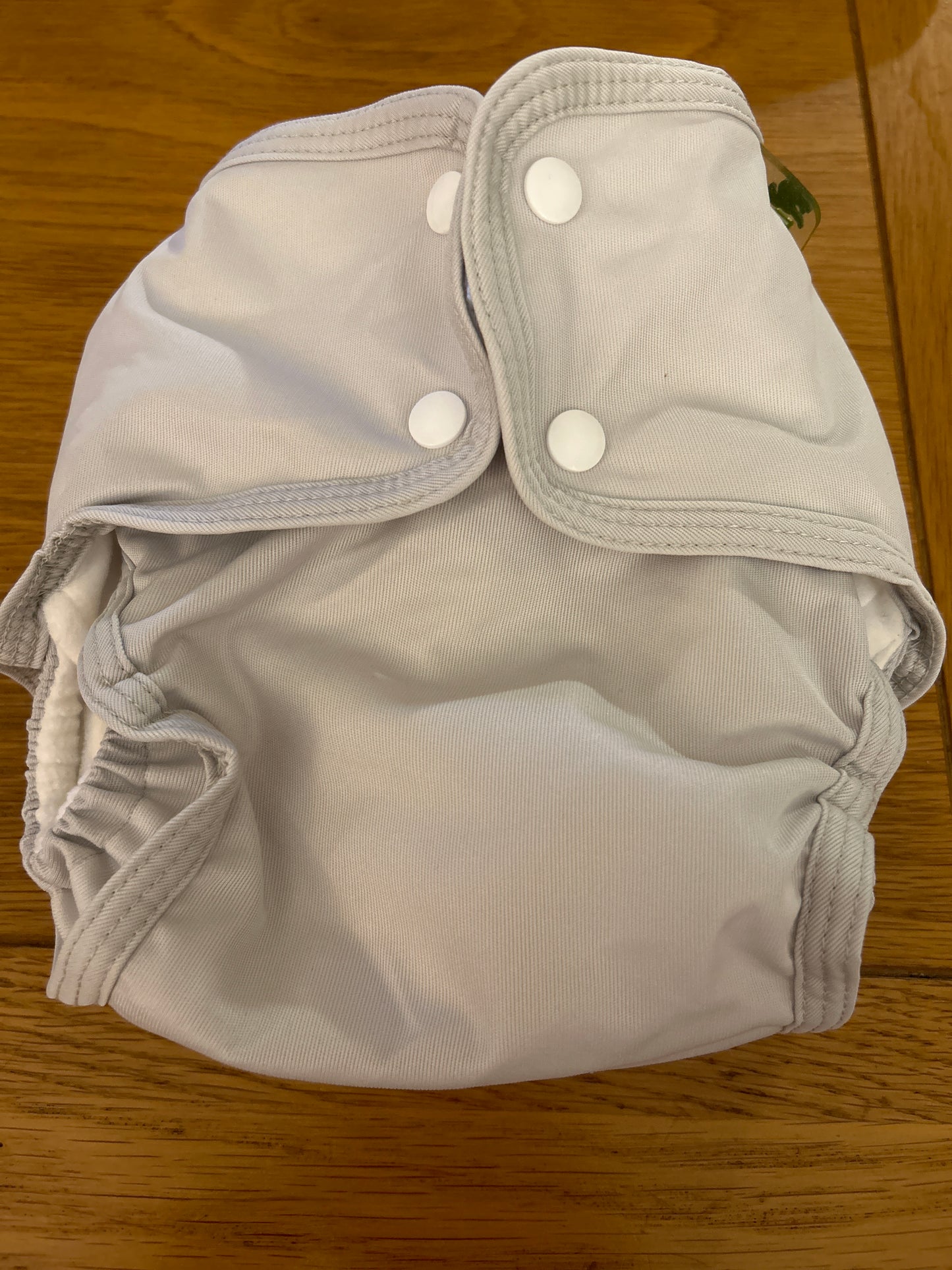 Little Lamb grey pocket nappy size 2 with a size 1 insert - brand new (067)