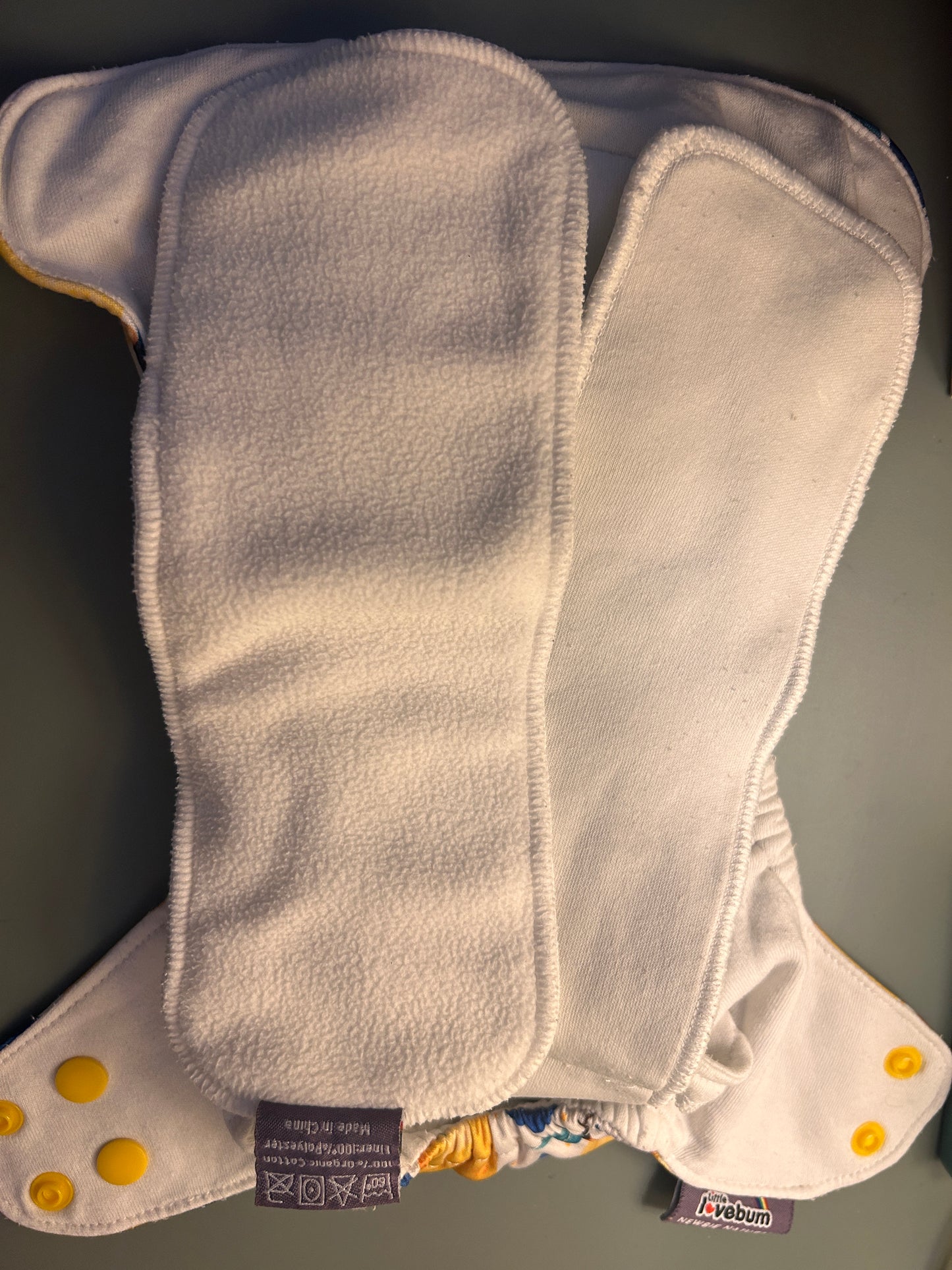 Little Lovebum newborn nappy new style, newbie natural, like new (003)