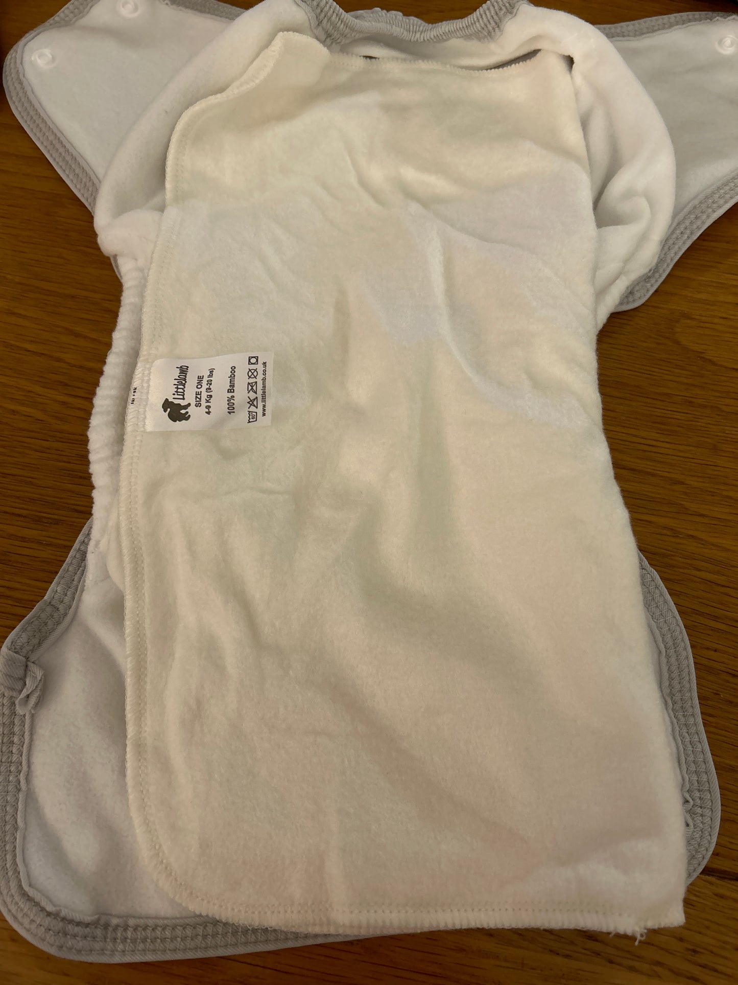 Little Lamb yellow pocket nappy size 2 with a size 1 insert - brand new (067)