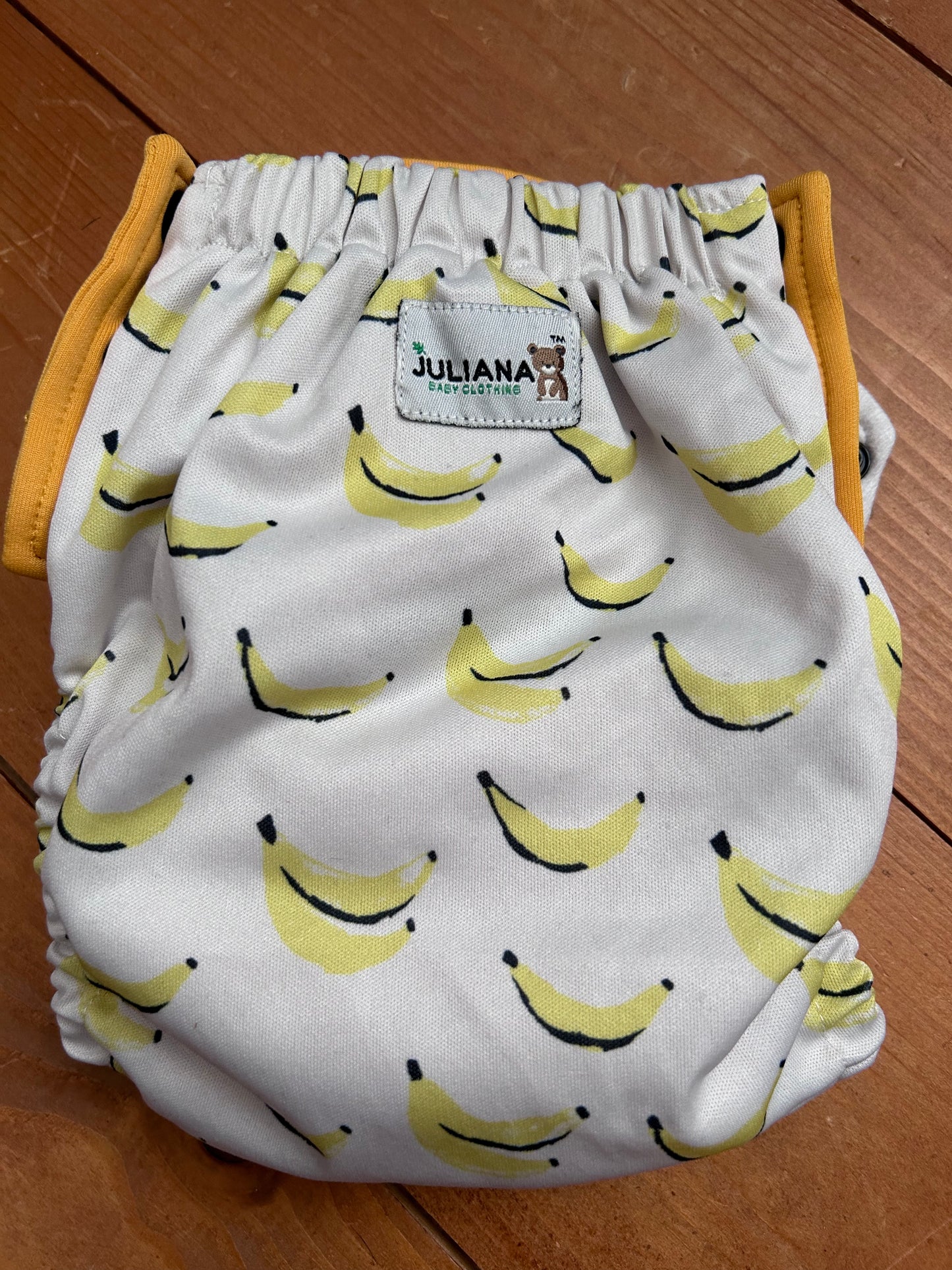 Juliana banana pocket nappy with attached insert (043; unbranded)