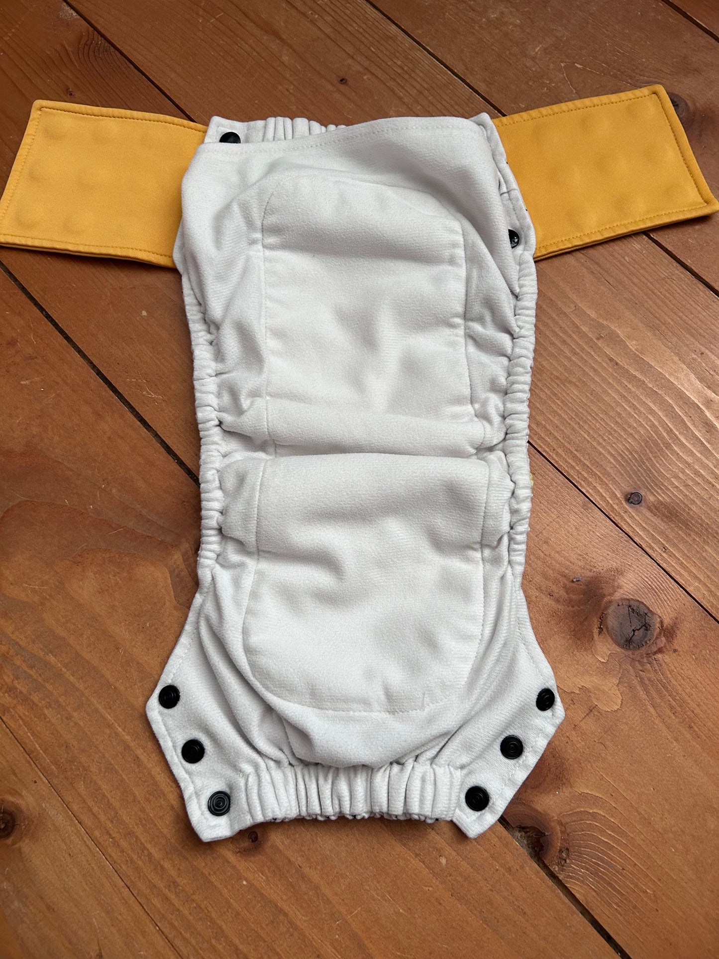 Juliana banana pocket nappy with attached insert (043; unbranded)