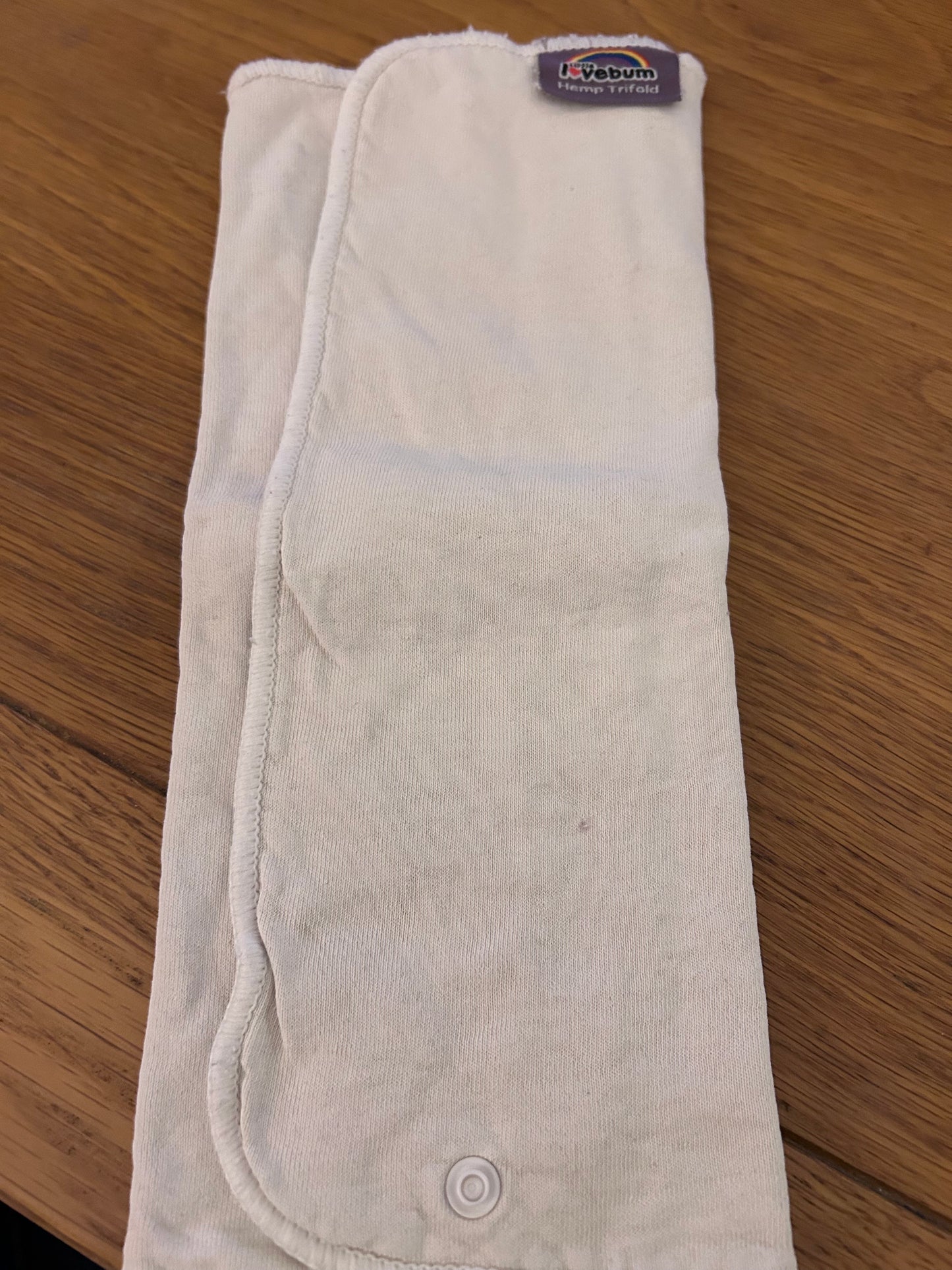 Little LoveBum - Popper and Pocket rainbow print nappy with hemp insert (056)