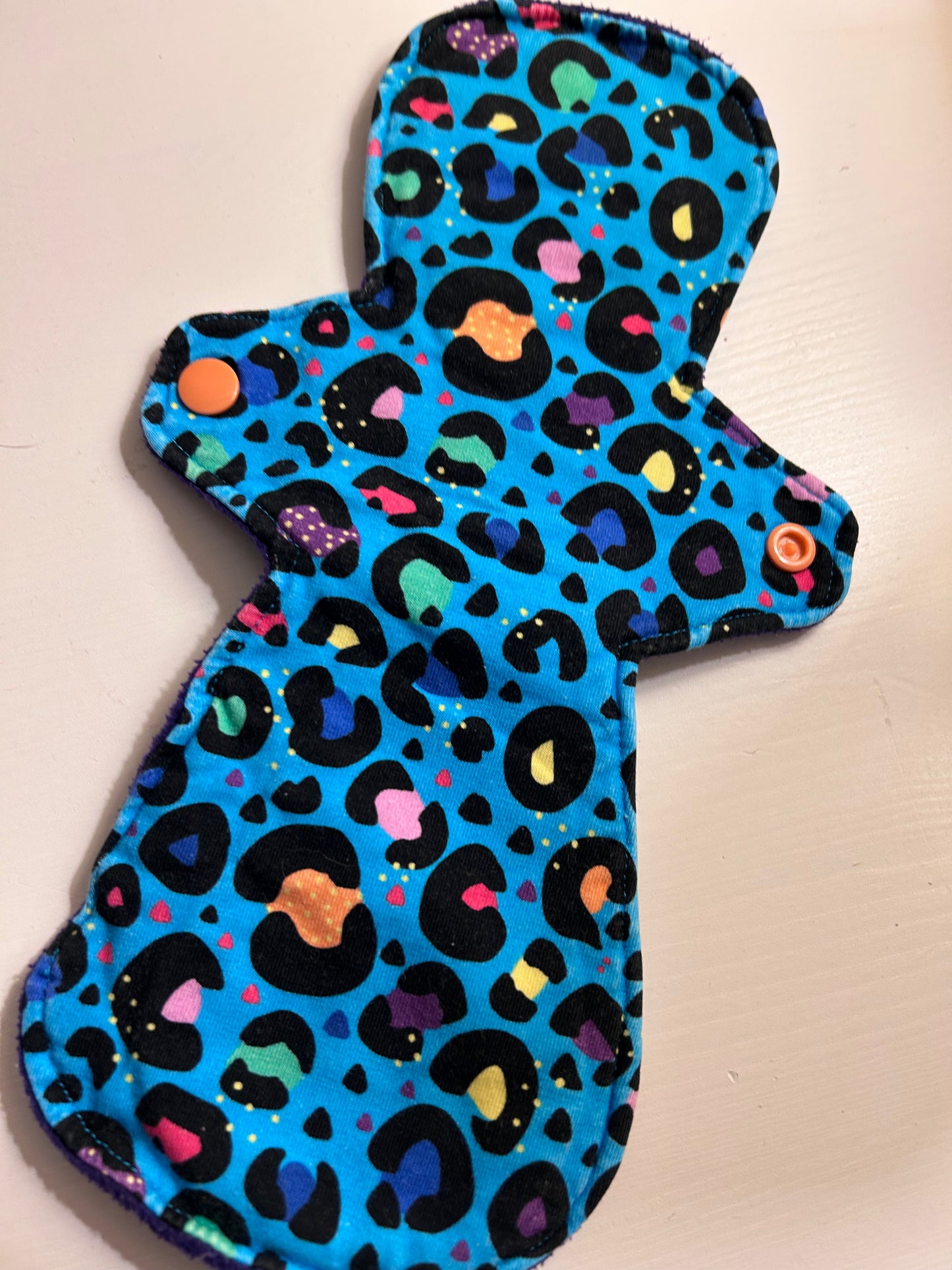 Sew Sustainable rainbow leopard cloth sanitary pad - heavy (CSP; 003)