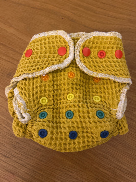Bear Cottage Reusables waffle fitted nappy (093)