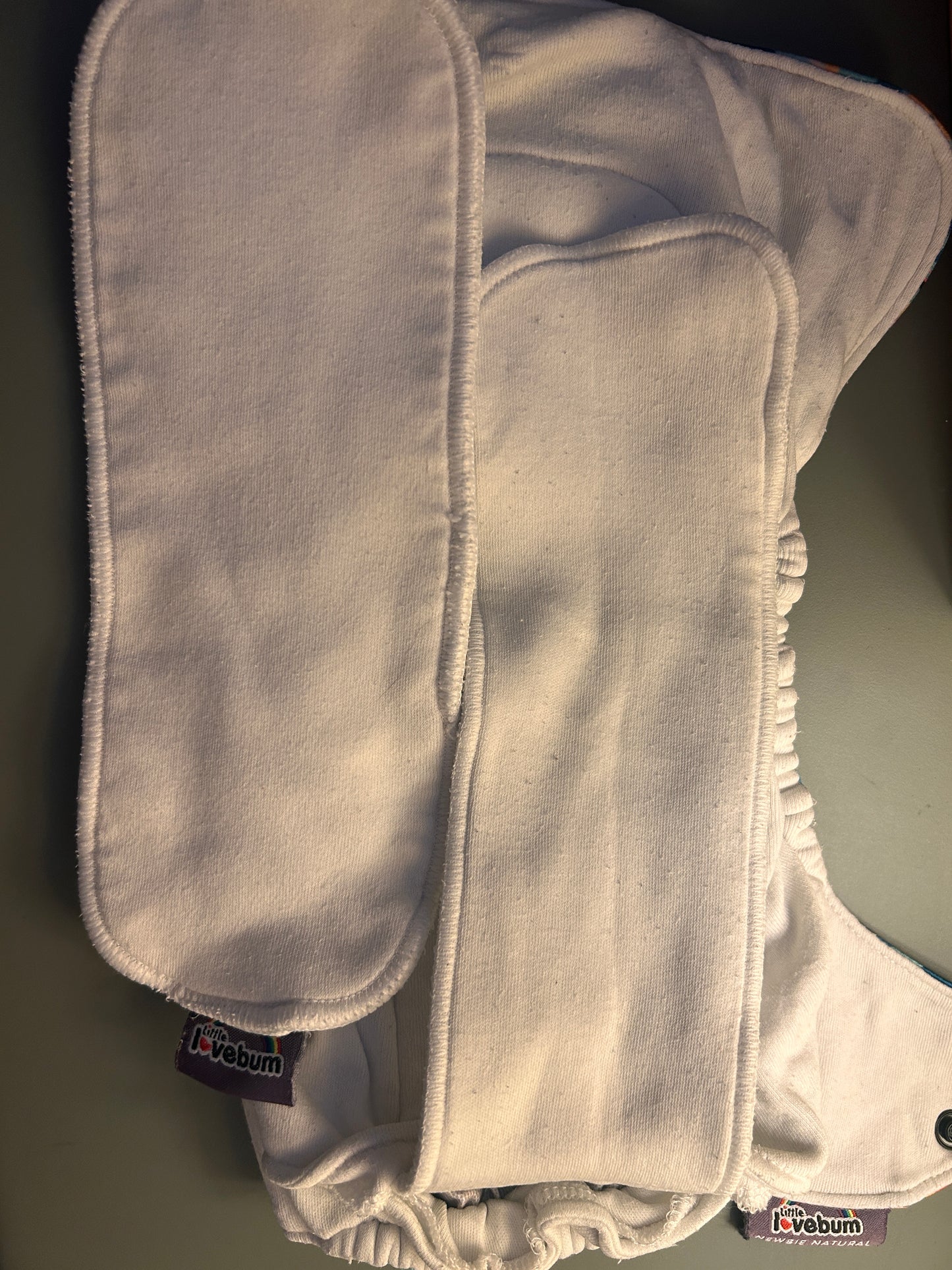 Little Lovebum newborn nappy new style, newbie natural, like new (003)