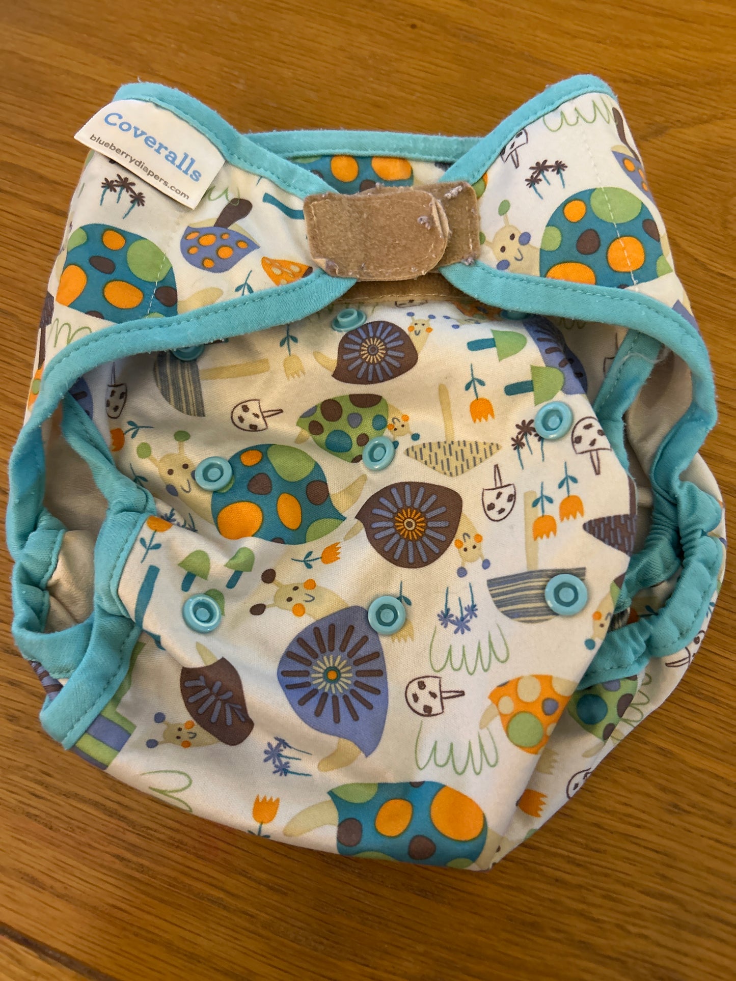 Blueberry coverall one size nappy wrap (092)
