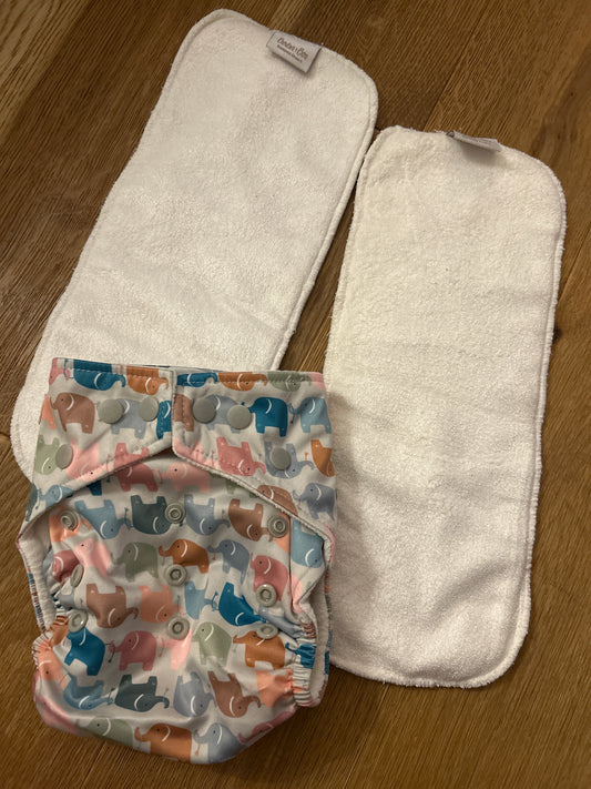 Baba and Boo pocket nappy with inserts (098)