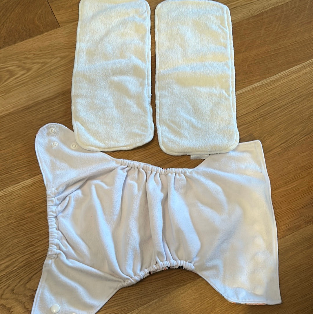 Alva baby pocket nappy with 2 inserts (041)