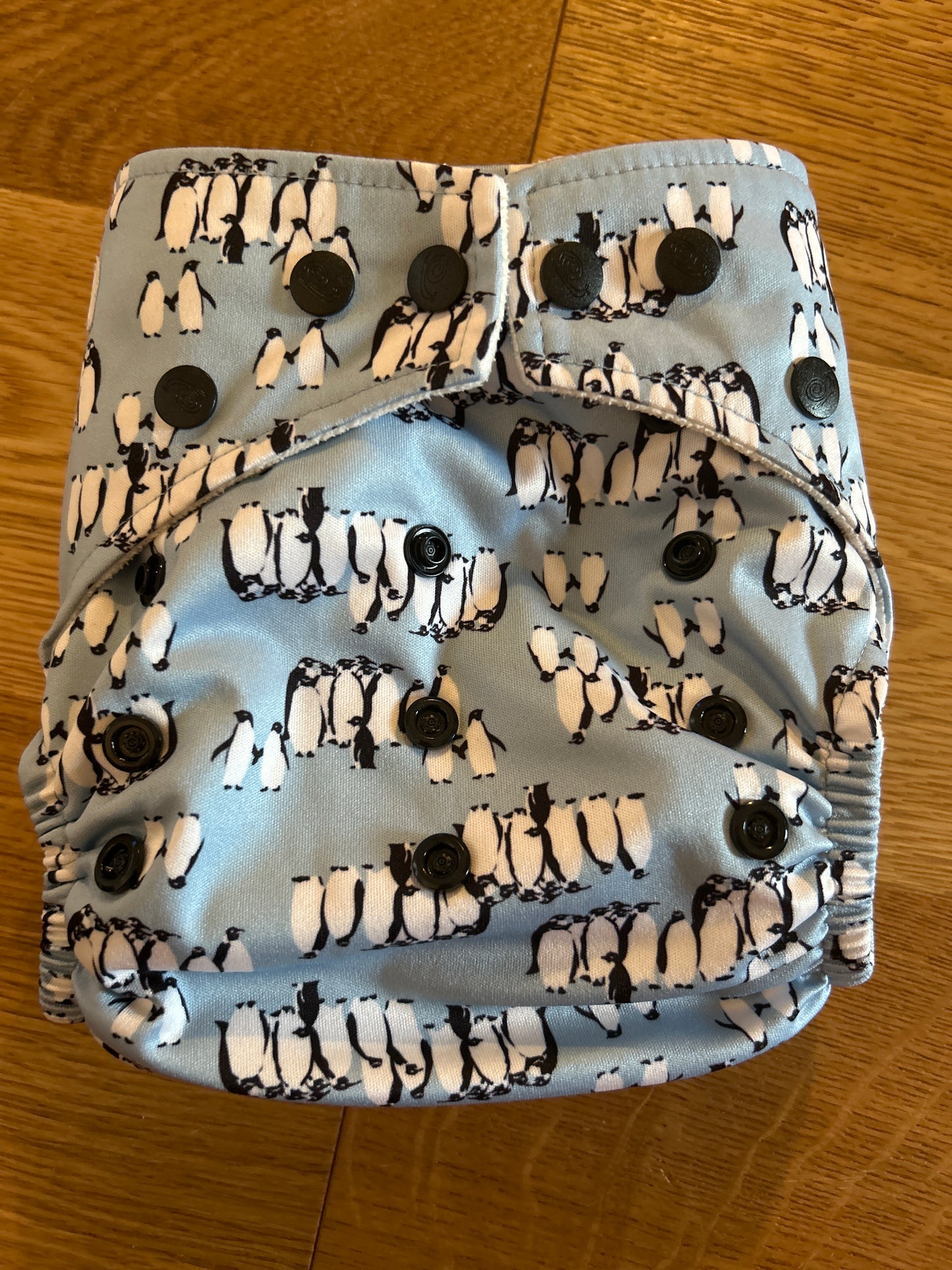 Baba and Boo penguin print pocket nappy with inserts (056)