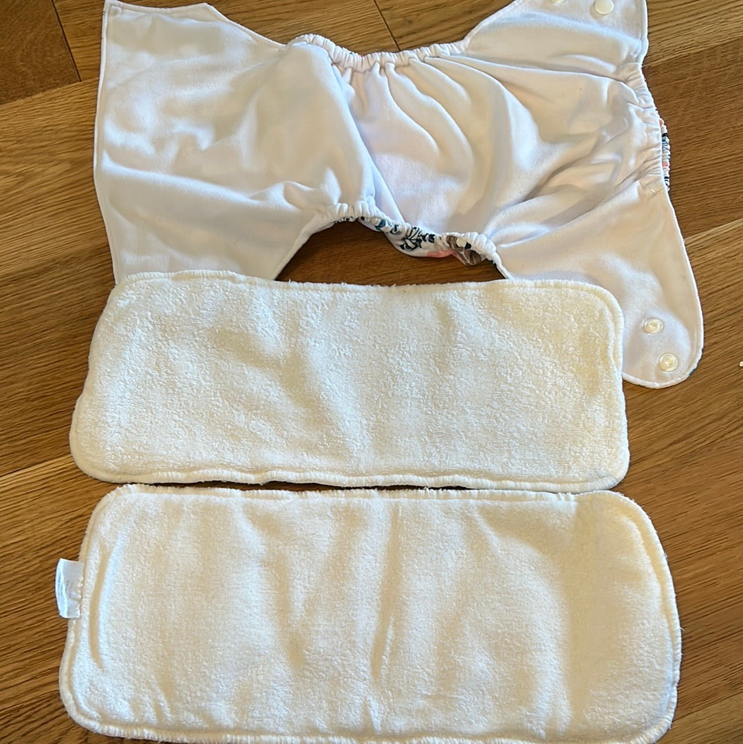 Alva baby pocket nappy with 2 inserts (041)