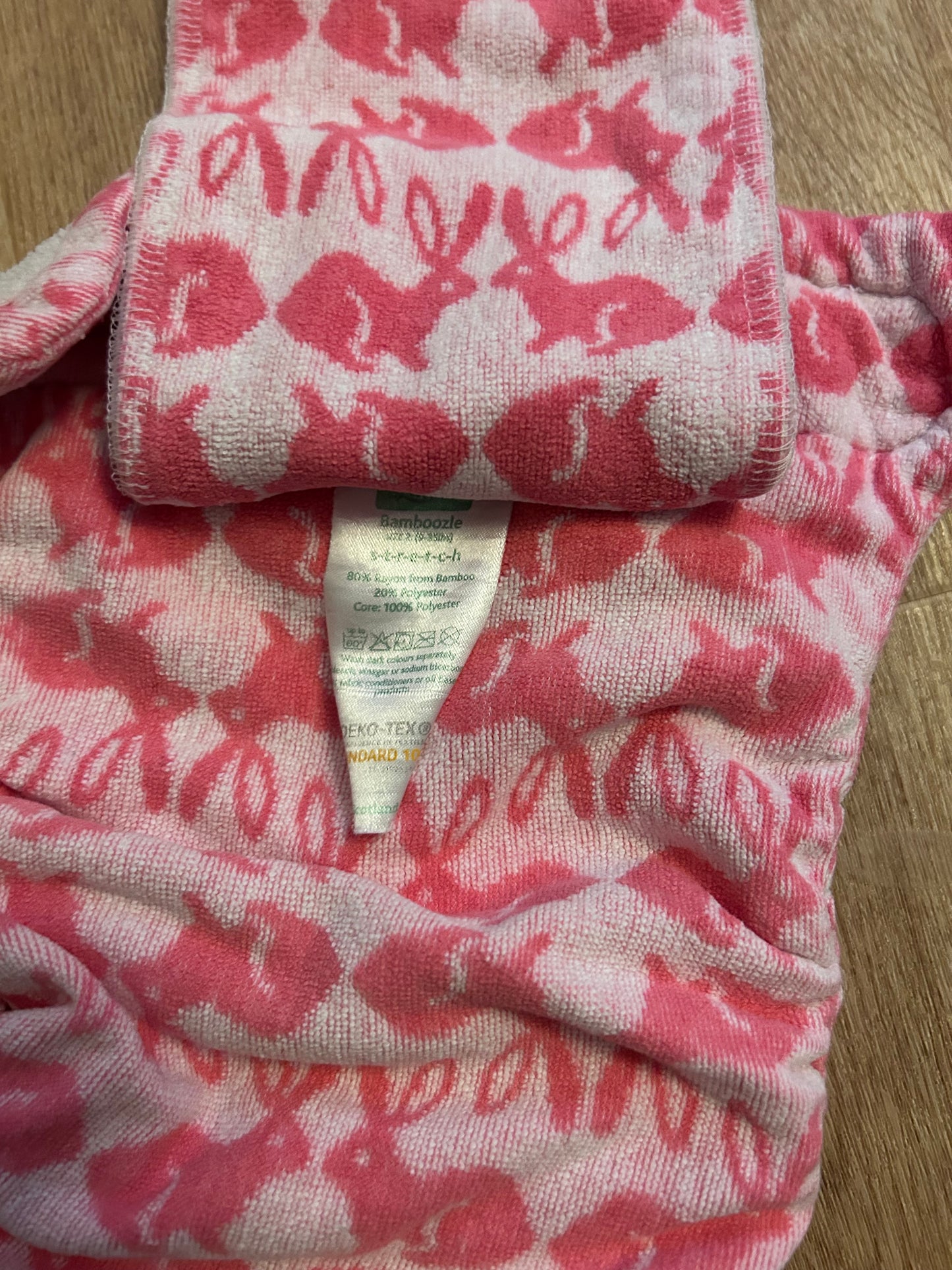 TotsBots  - Fitted Nappy bamboozle size 2 pink (099)