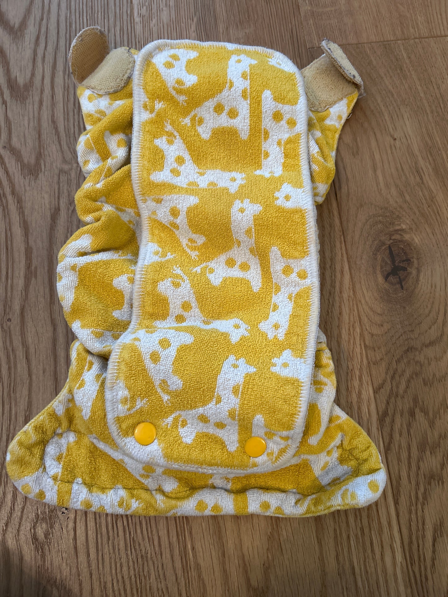 TotsBots  - Fitted Nappy bamboozle size 2 yellow (003)
