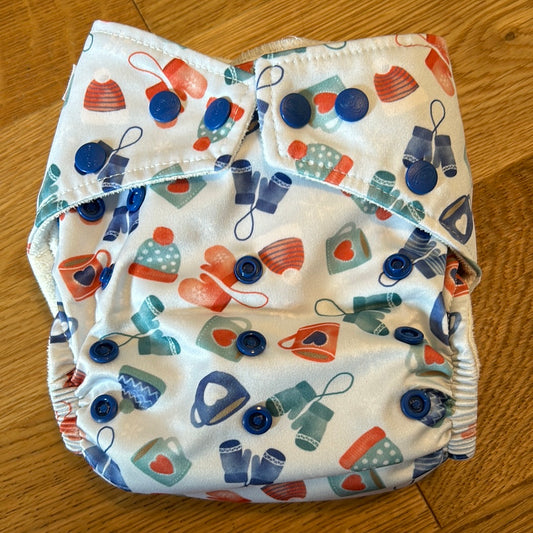 Baba and Boo coffee print pocket nappy with inserts (003)