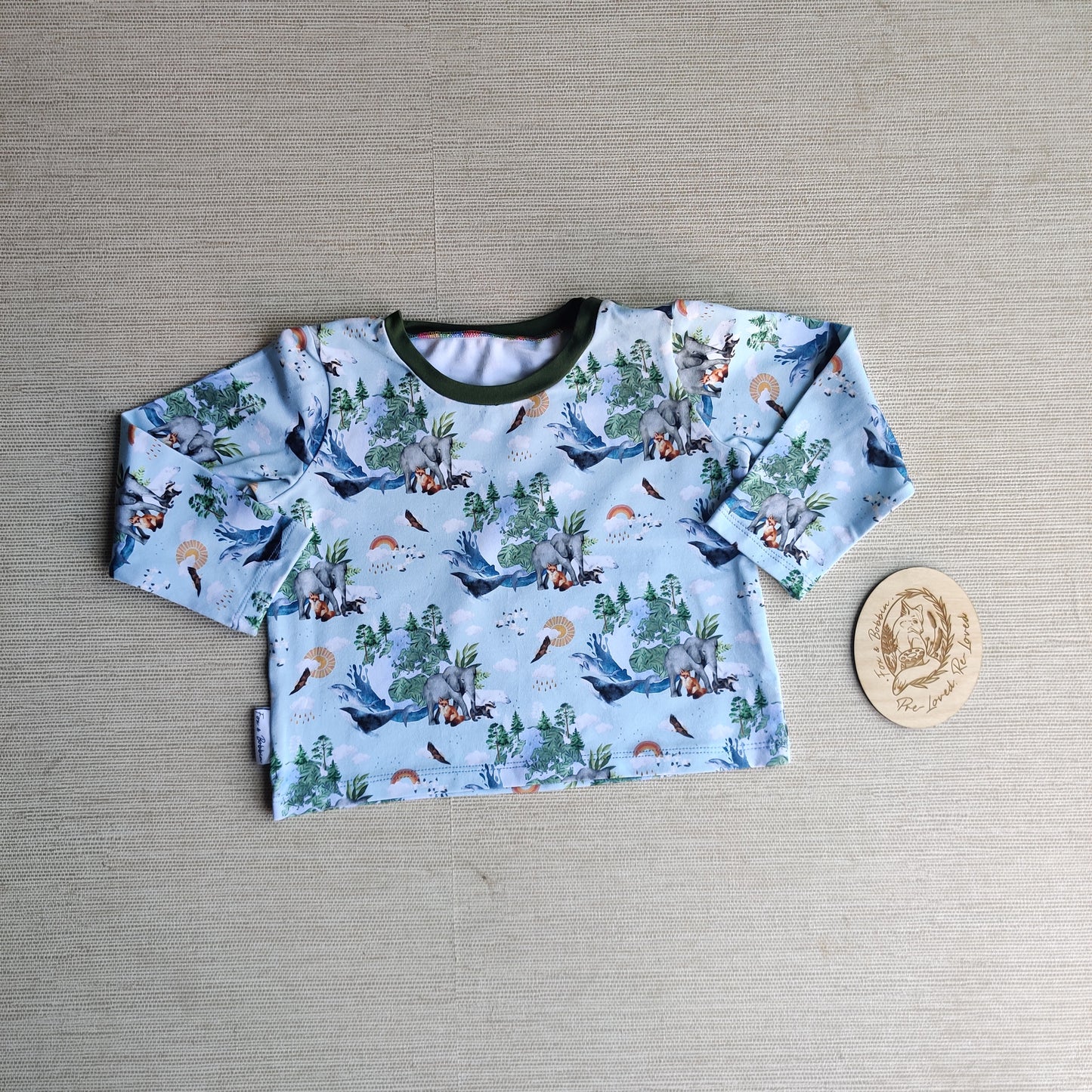 Age 1 long sleeve boxy t shirt EUC. Fox & Bobbin Preloved cloth friendly clothing