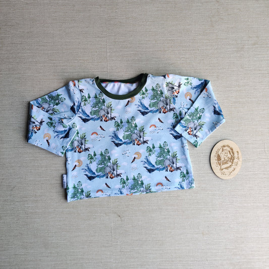 Age 1 long sleeve boxy t shirt EUC. Fox & Bobbin Preloved cloth friendly clothing
