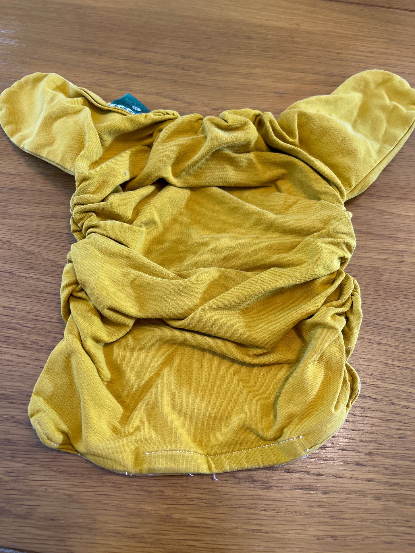 Yellow Evie Reusables Rolled Preflat (flat) nappy (073)