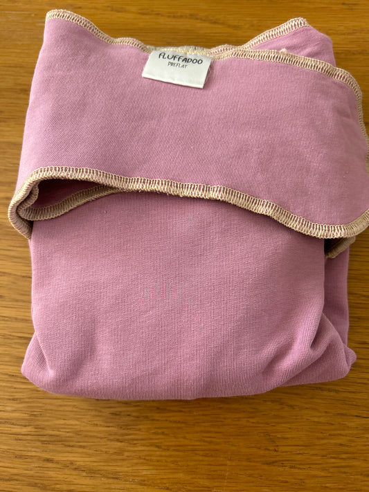 Beautiful Fluffadoo Preflat (flat) nappy with built in insert (043)