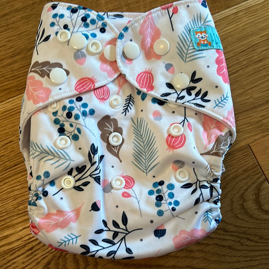 Alva baby pocket nappy with 2 inserts (041)