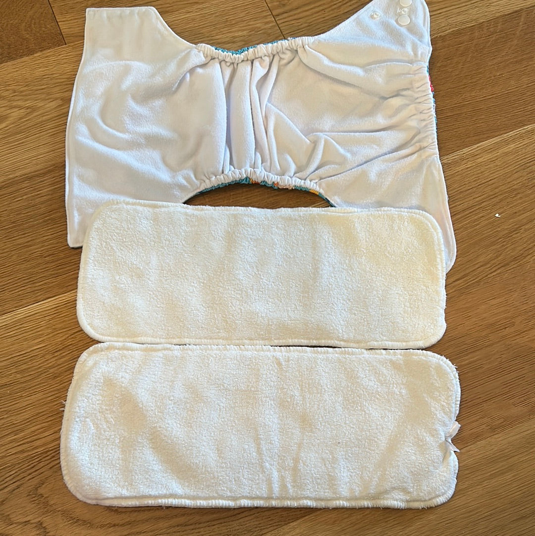 Alva baby pocket nappy with 2 inserts (041)