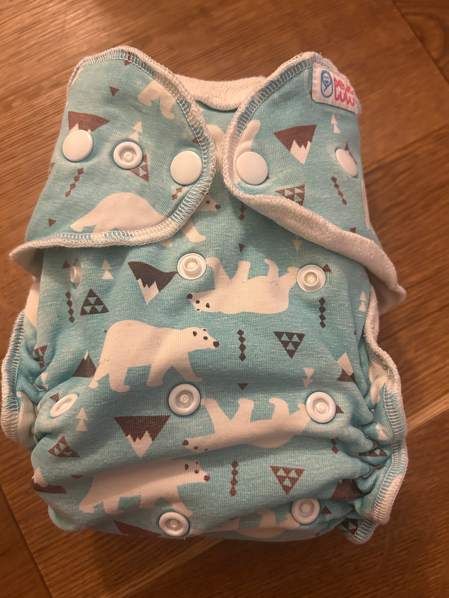 Petit Lulu fluffy organic fitted nappy (056)