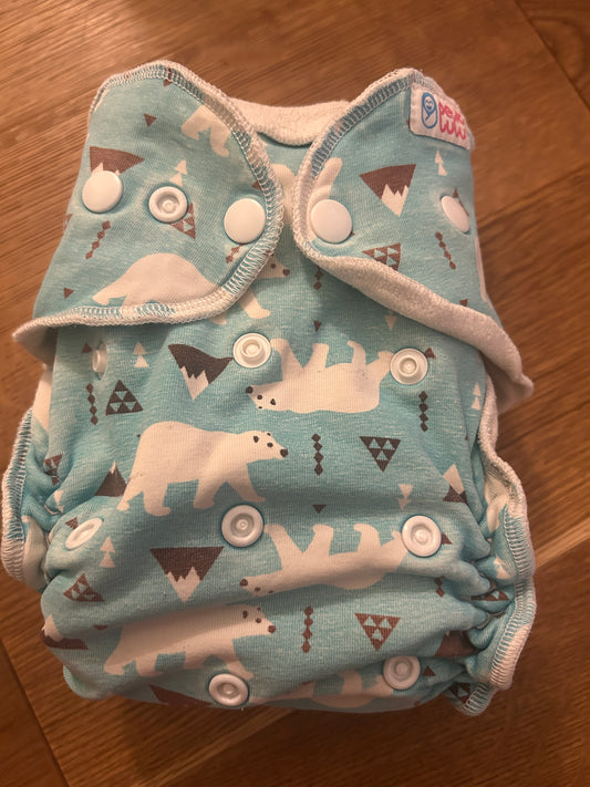 Petit Lulu fluffy organic fitted nappy (056)