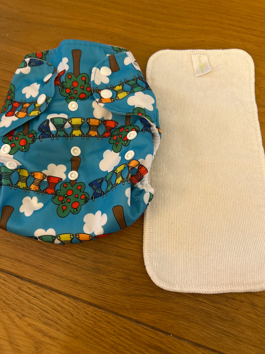 Frog and Bear pocket nappy - reusable nappy print (unbranded; 092)