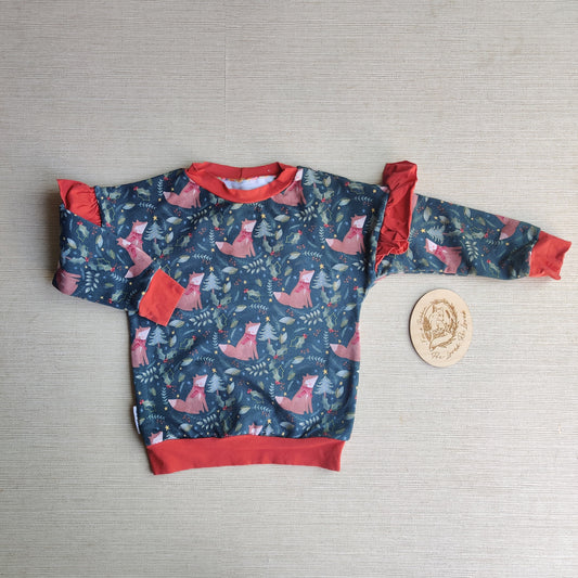 Age 2 French Terry sweater EUC. Fox & Bobbin Preloved cloth friendly clothing