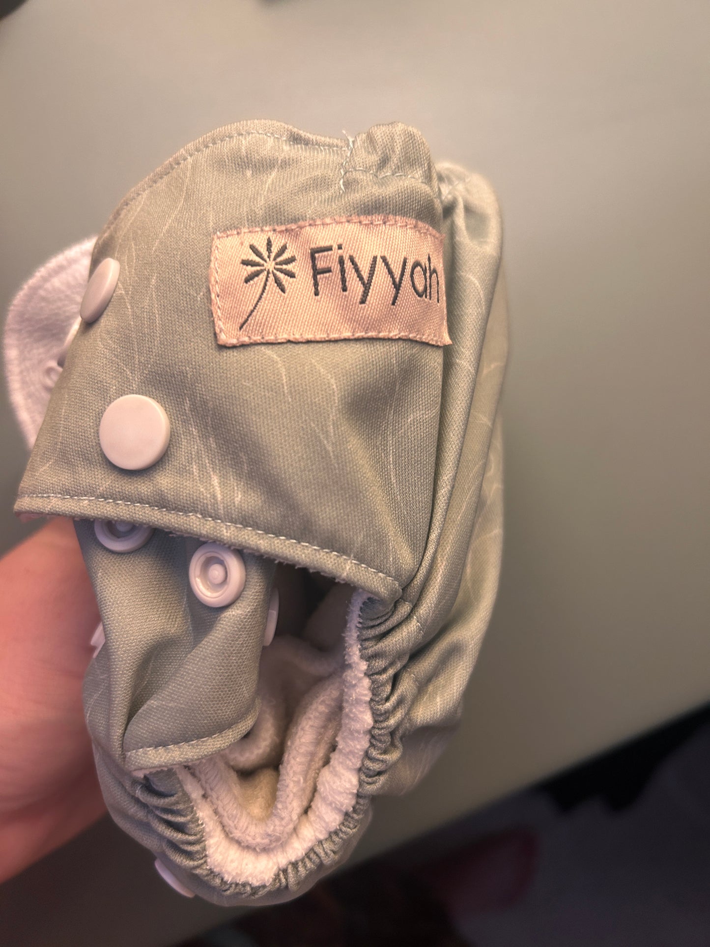 Fiyyah green newborn pocket nappy (003)