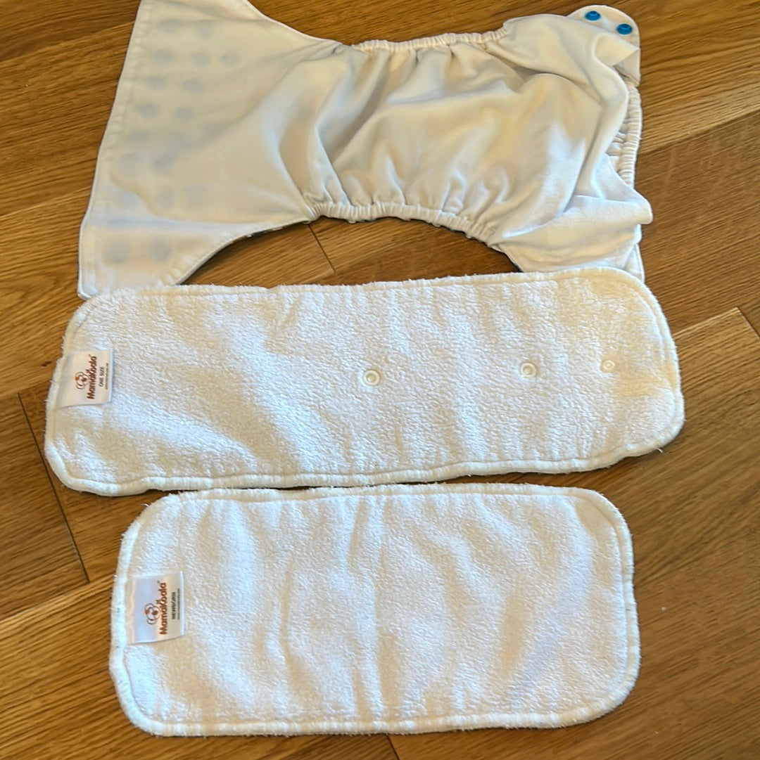 Mama Koala pocket nappy with two inserts (032)