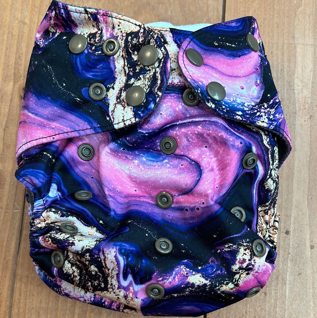 TJs pocket nappy marble print with two inserts  (003)