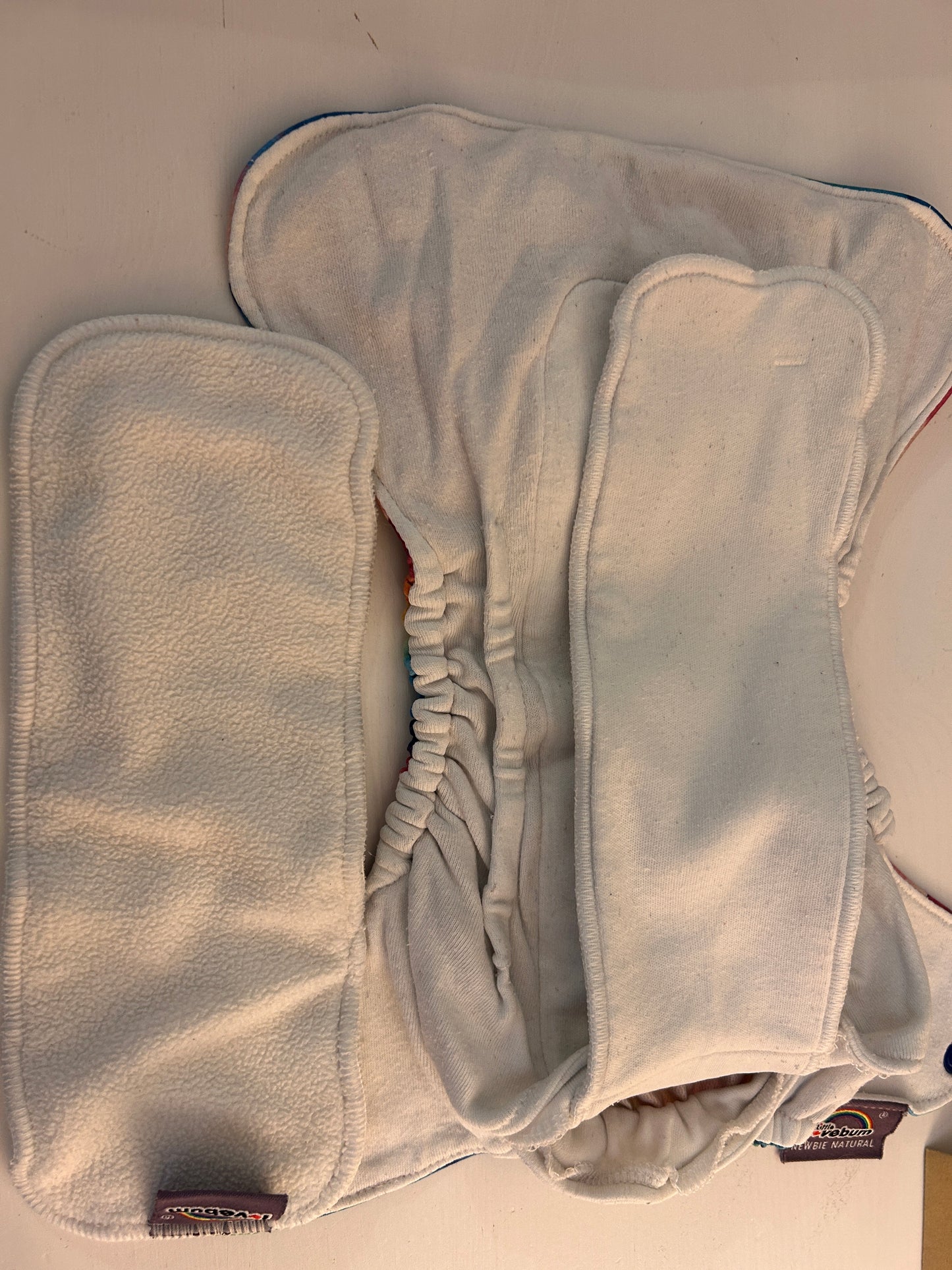 Little Lovebum newborn nappy new style, newbie natural, like new (003)