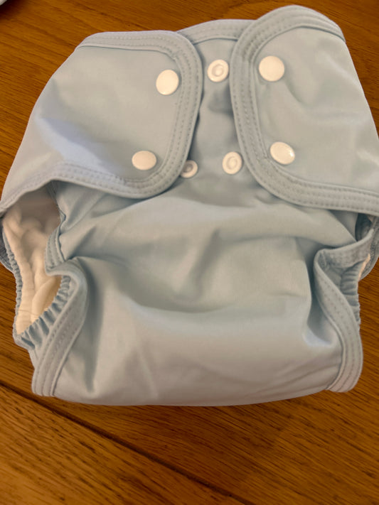 Little Lamb light blue pocket nappy size 2 - brand new  (067)