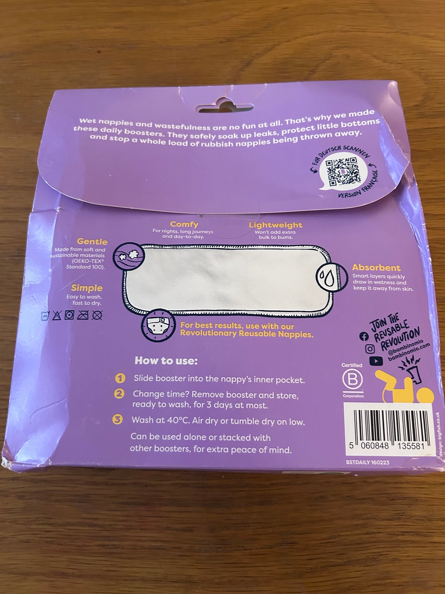 Bambino Mio bamboo boosters brand new (#084; boosters & inserts)