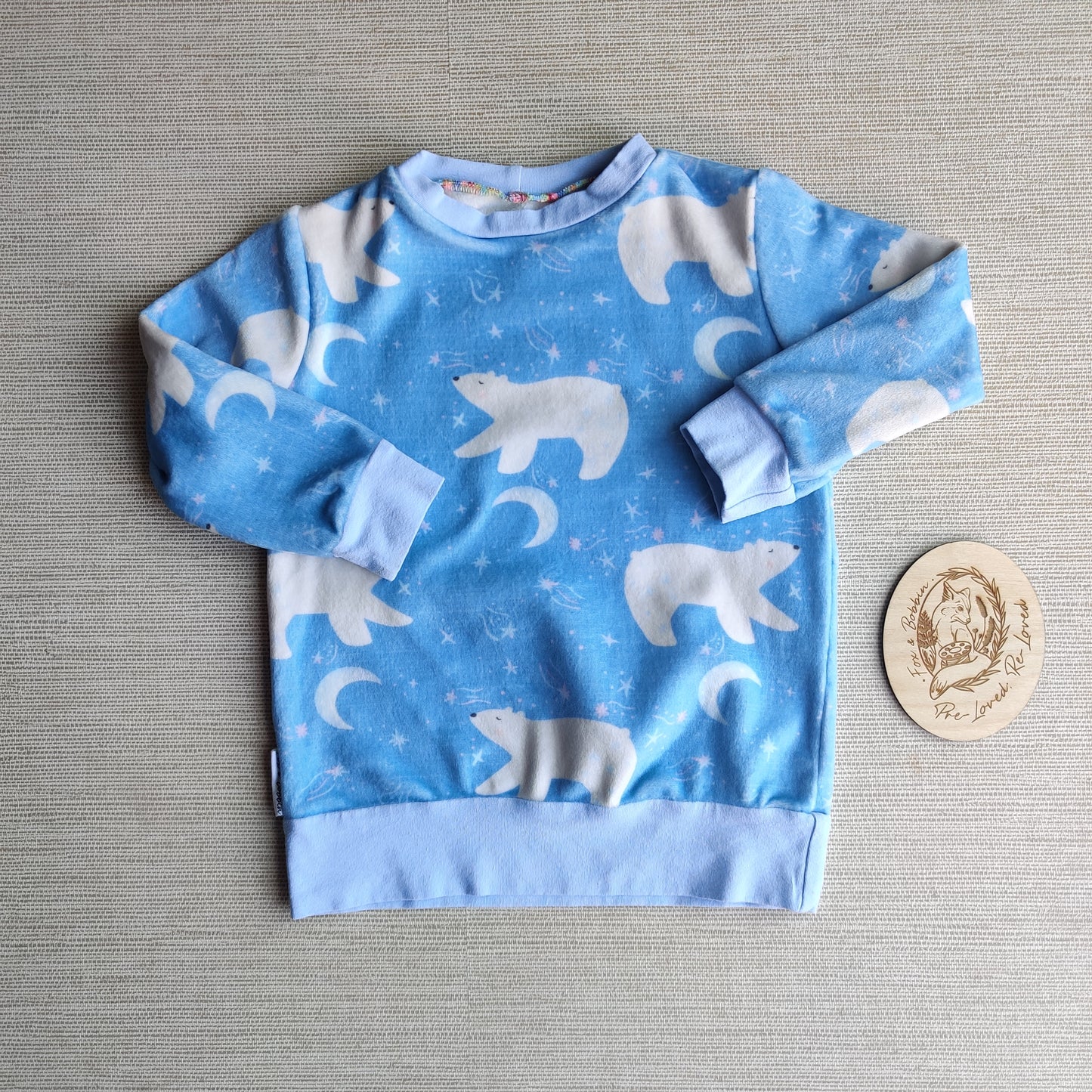 Age 1 squish sweater EUC. Fox & Bobbin Preloved cloth friendly clothing