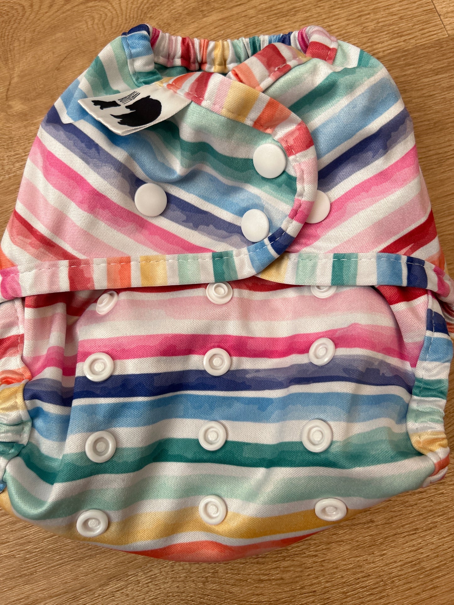 Bear Bott new style chasing rainbows all in one tencel nappy (003)