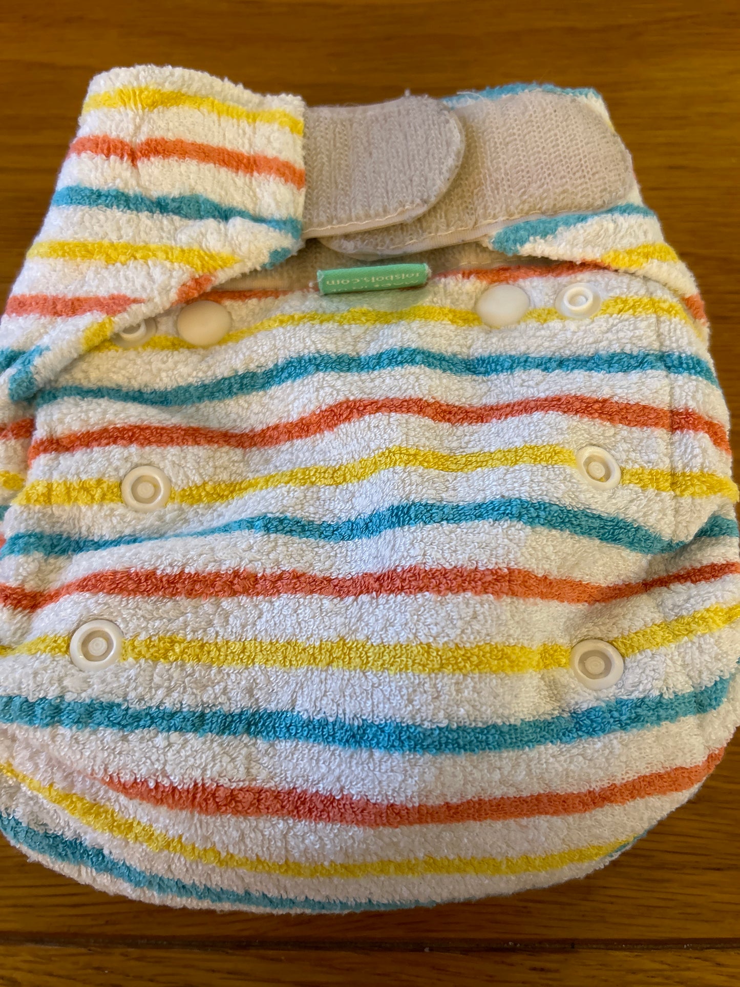 TotsBots Bamboozle stretch fitted nappy Stripee print (003)