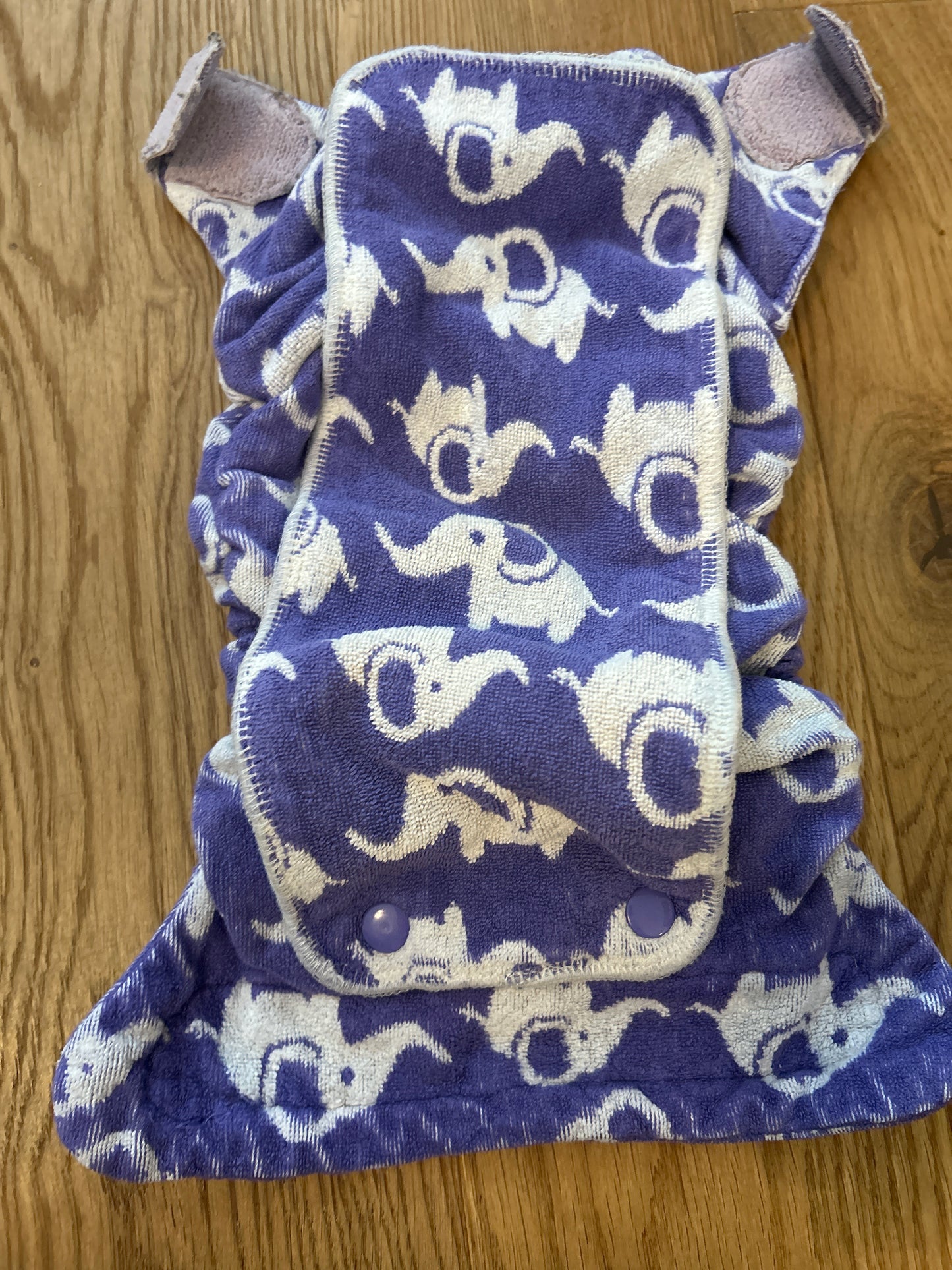 TotsBots  - Fitted Nappy bamboozle size 2 purple (003)