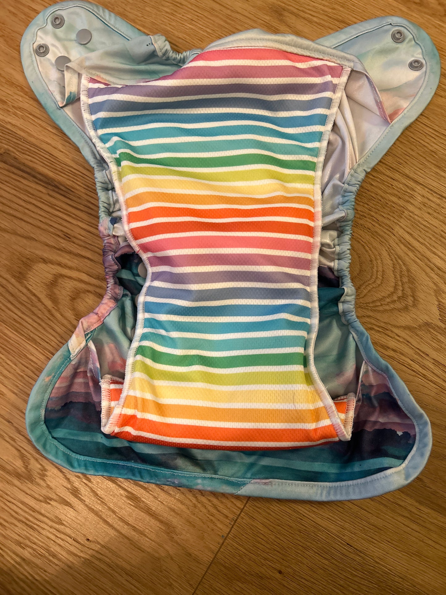 Little Lovebum new print quick dry rainbow inner all in one - brand new (059)