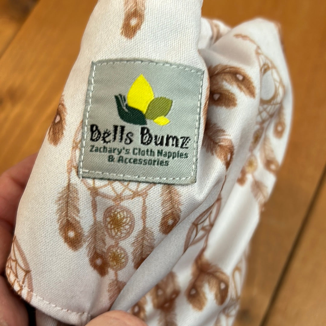 Bells Bumz AI2 nappy with coffee z soaker (003)