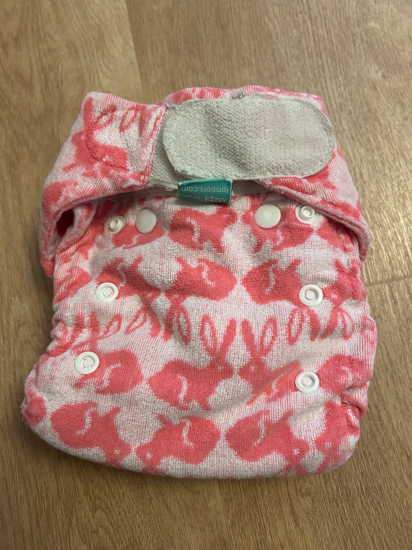 TotsBots  - Fitted Nappy bamboozle size 2 pink (099)