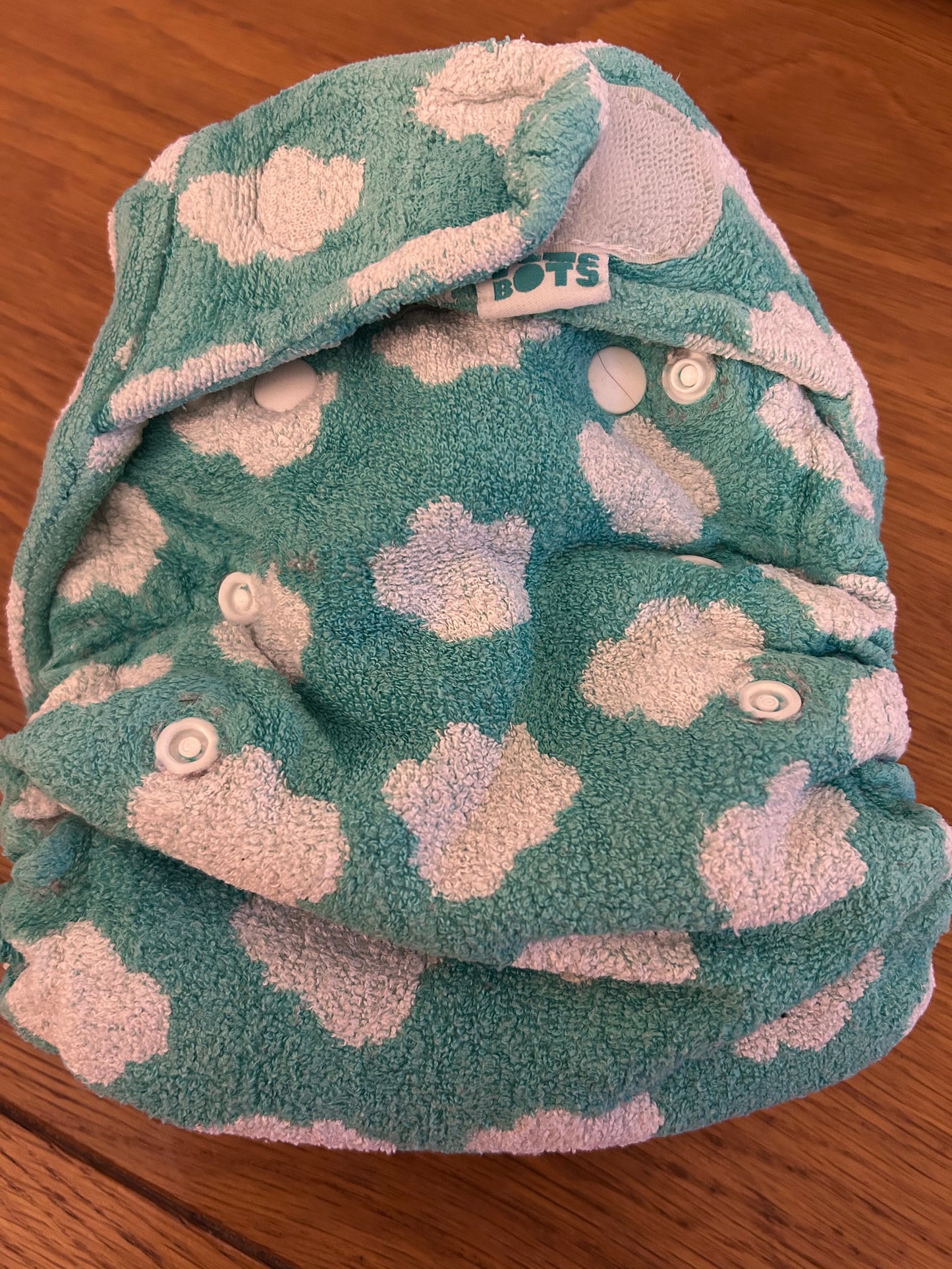 TotsBots Bamboozle stretch fitted nappy size 3, 2023 style  (091)