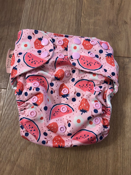 Petite Crowne one size pocket nappy with inserts (022)