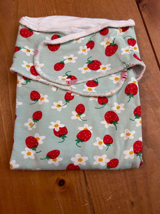 Ezra and Boos Strawberries Preflat (flat) nappy (043)