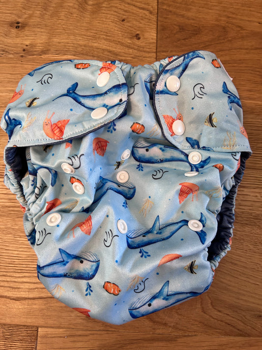 Frog and Bear nappy wrap (unbranded; 043)